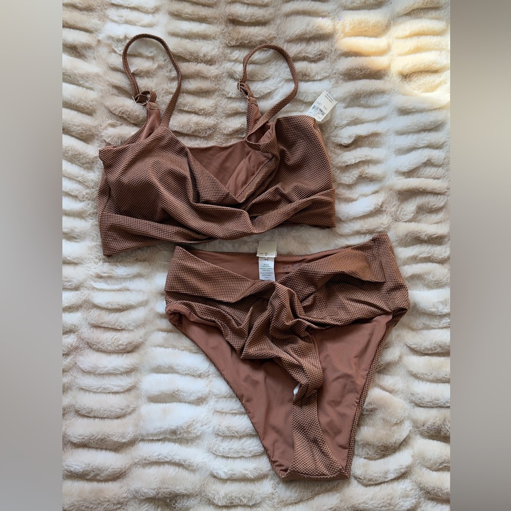American Eagle Outfitters Brown Bikini Set